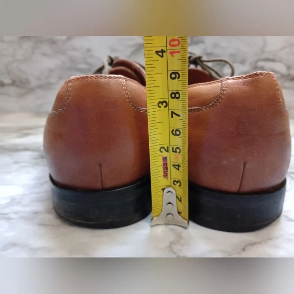 Aston Grey Pinnacle Genuine Leather Toffee Color Dress Shoe Size 9.5